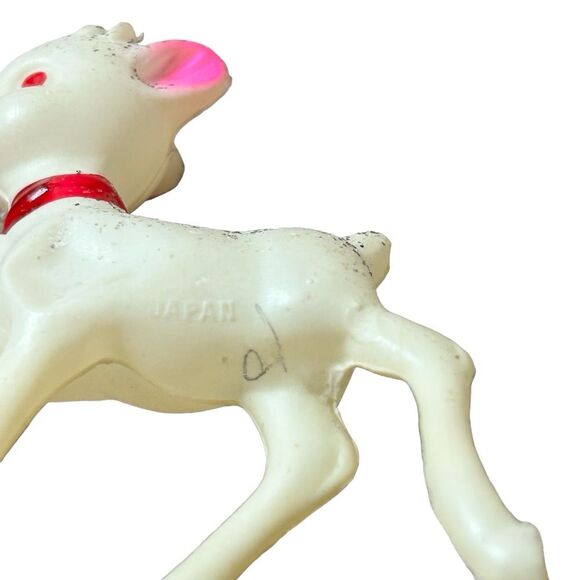 Vintage Christmas Three Rudolph Reindeer Celluloid Blow Molds Lot - Picture 6 of 7